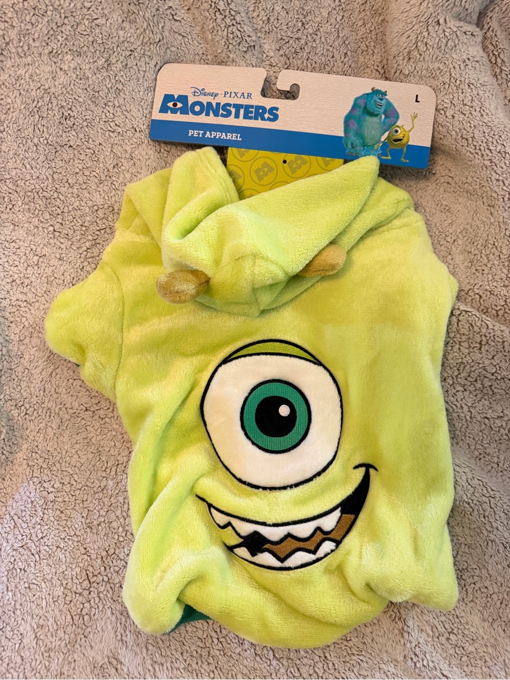 Disney Monsters Mike Wazowski Green Plush Dog Hoodie